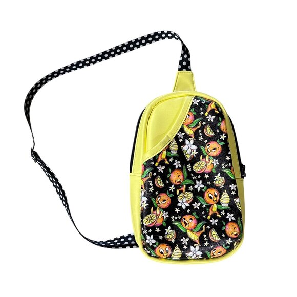 Rosie Sling Purse Anthropomorphic Orange Black Yellow Adjustable Strap Kitschy - Picture 2 of 12